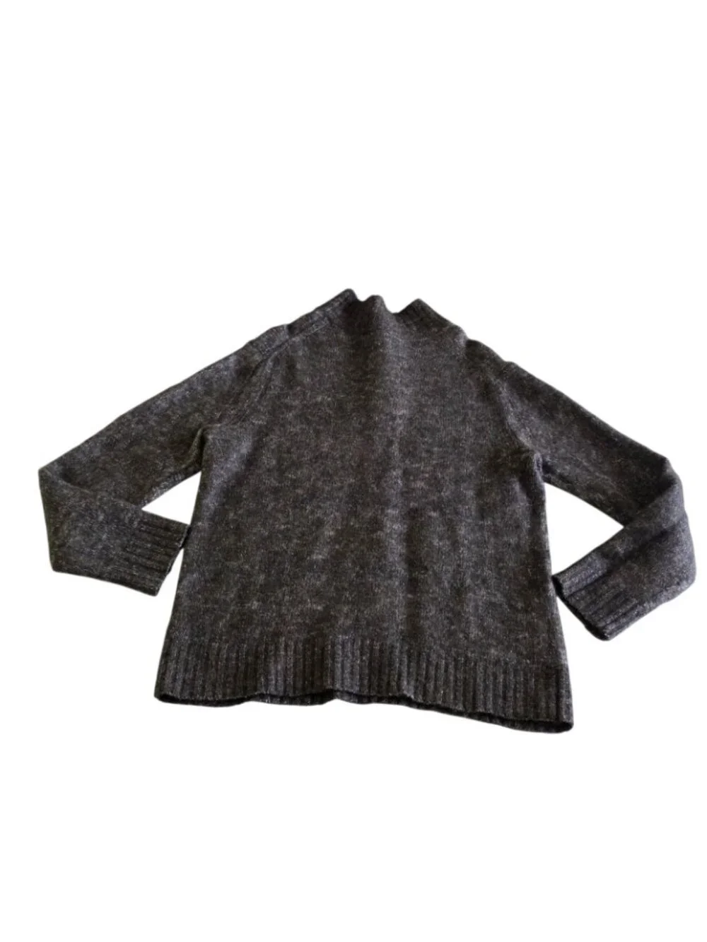 Gap Polo Sweater Men XL Marled Brown Mockneck LS Casual Grandpacore Cottage Edgy